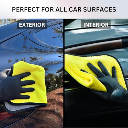 Image of OTO2EYE 5 PCs Microfiber Car Duster with Long Handle Car Cleaning Brush Exteriror and Interiror Car Cleaning Cloth Car Ac Vent Cleaner Brush for Car, Motorbike, SUVs Car Cleaning Kit (Combo 5)
