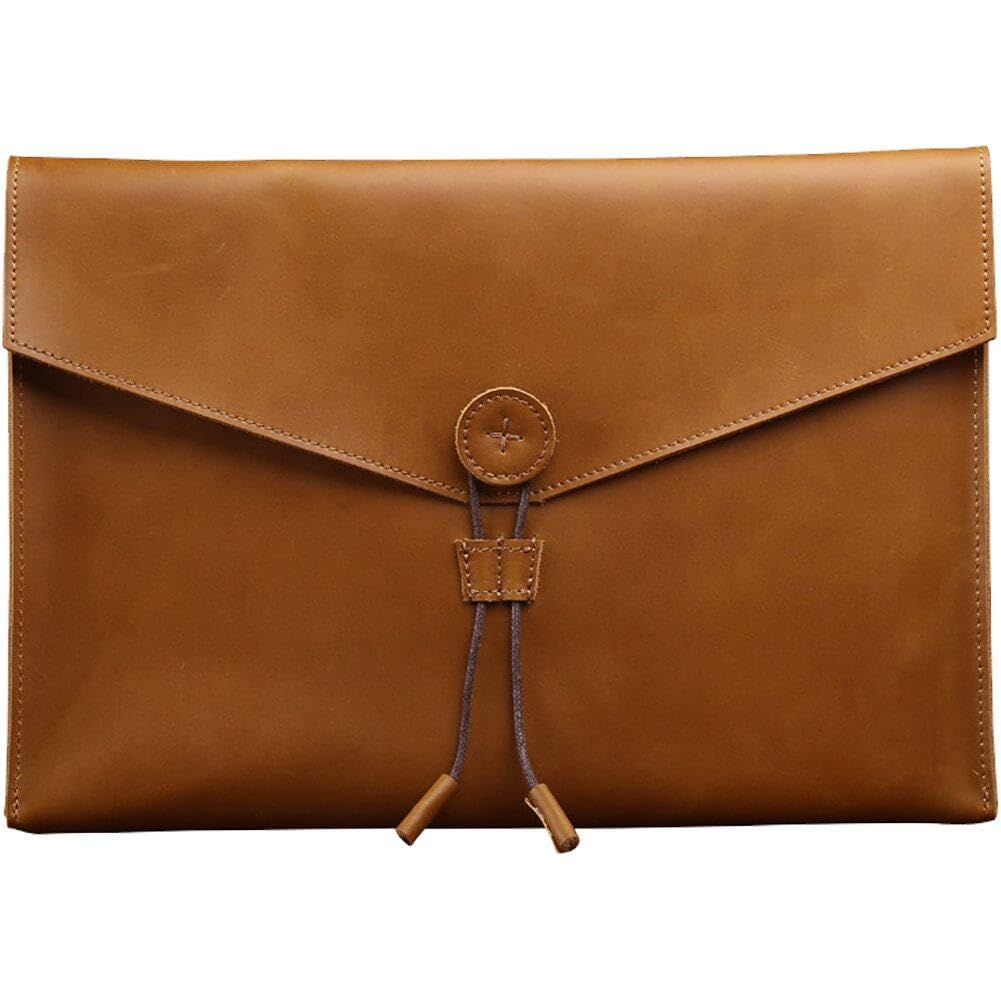 Dossier en cuir sac business A4 paper document organisateur bureau