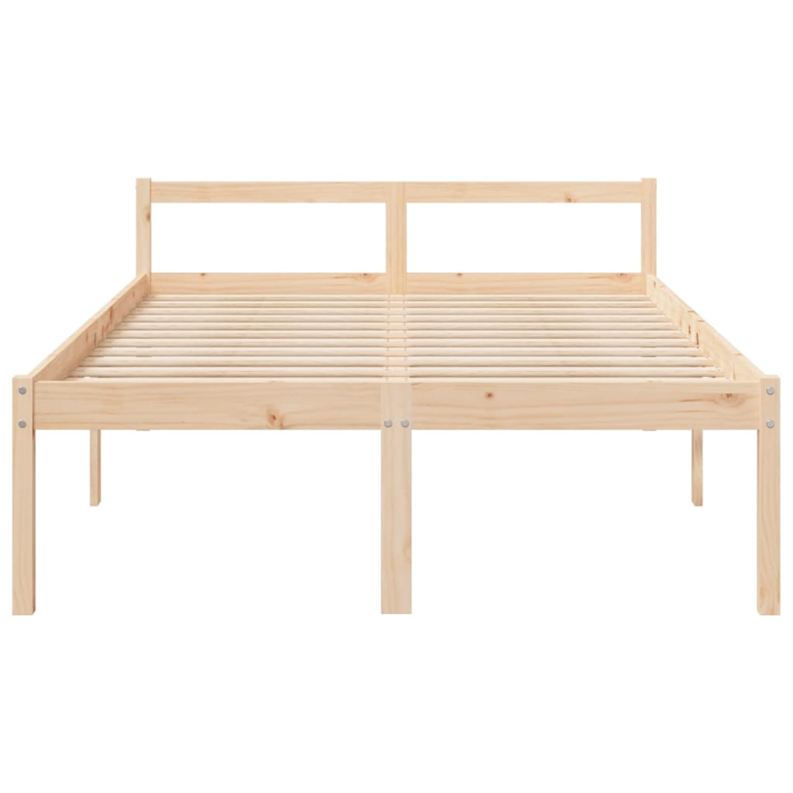 WGYHOME Seniorenbett 120x200 cm aus massiver Kiefer, 35 cm Unterbett-Stauraum, robuste Sperrholzlatten, seniorengerechtes Bettgestell