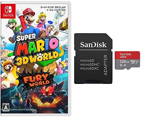 Amazon スーパーマリオ 3dワールド フューリーワールド Switch サンディスク Microsd 128gb ゲーム