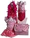 Girls Pink Calico Print Pioneer Bonnet