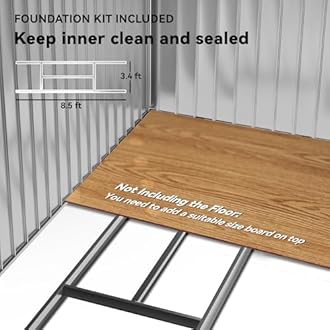 Outsunny 7' x 4' Outdoor Storage Shed, Garden Tool Metal Shed with Foundation Kit, Double Lockable Door, Air Vents and Sloping Roof, for Backyard, Patio, Lawn, Brown