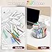Absonic Acrylic Pen Holder Pencil Organizer, 360-Degree Rotating Pencil Holder, Crayon Organizers for Kids Marker Organizer Caddy Art Supply Kids Desk Organizers for Office Home School