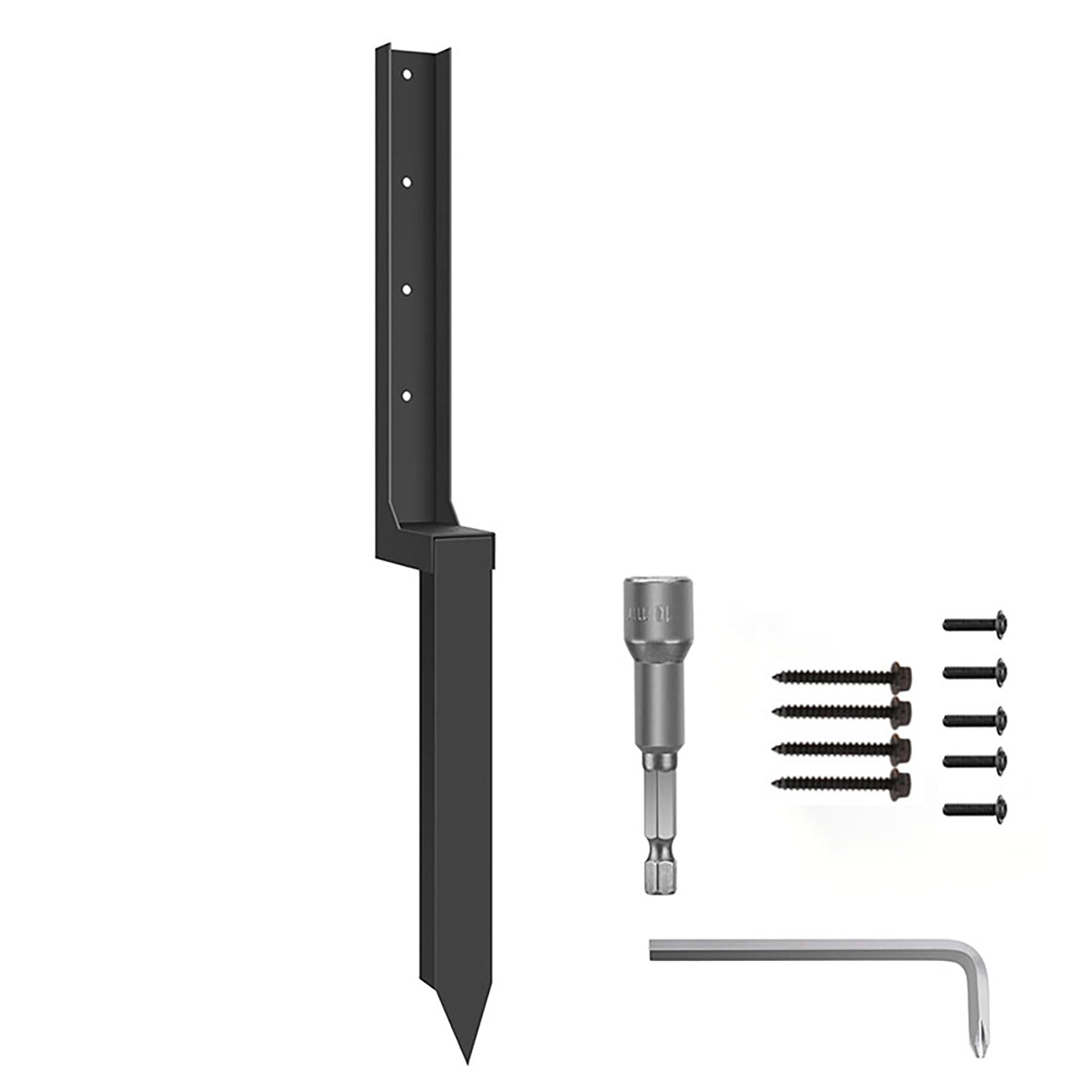Kit de réparation de poteau de clôture en métal robuste 80,5 cm