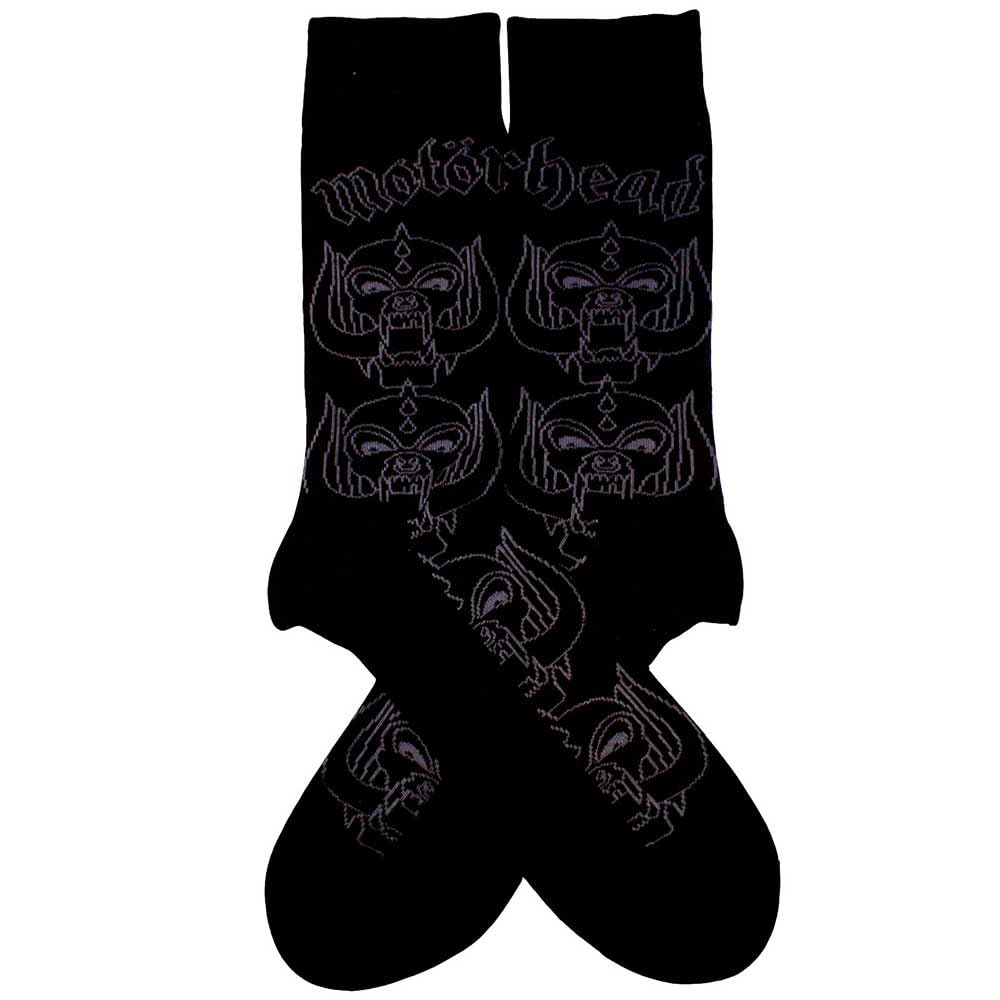 Paradiso Clothing Unisex Black Motorhead Warpig Outlines Ankle Socks