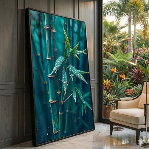 Toile botanique zen pour salon moderne et décor de forêt