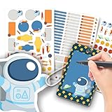 Etiqueta Escolar Neutra com TAG + Caneta (Sistema Solar, Etiquetas + 1 TAG de Mochila)