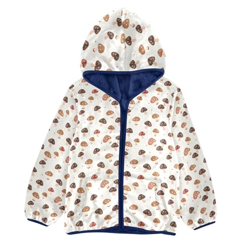 Mushroom Boys Fleece Coat,Children's Zip-Up Hoodie Jacket,Baby Warm Fashion Outerwear 3-10T,A113373