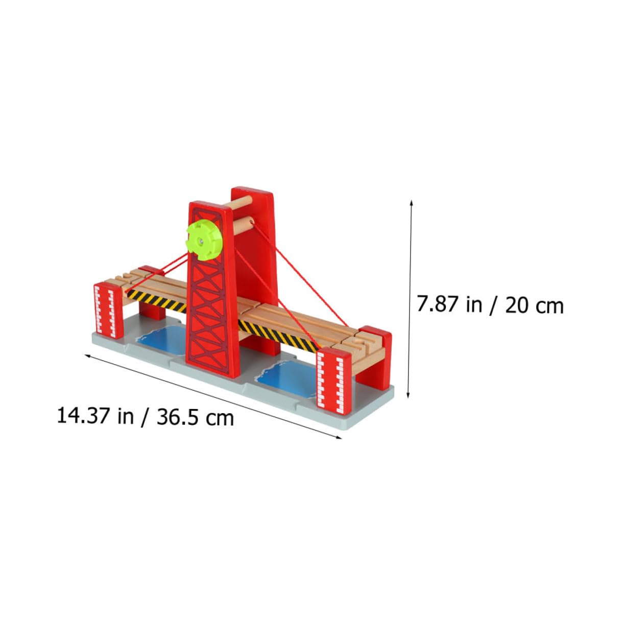 Eisenbahnspielzeug Zugbrücke aus Kunststoff und Holz Rot Kompatibel mit Holz Eisenbahnschienen Fördert Logisches Denken Geeignet für Kinder und Kleinkinder zur Weihnachtszeit