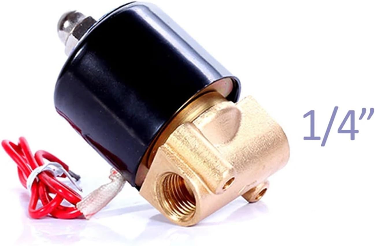 1/8" 1/4" 3/8" Brass Electric Solenoid Valve 12V 24V 220V 110V Normally Closed Solenoid Valve For Water Oil Air(1/4 inch,BSP_220VAC)