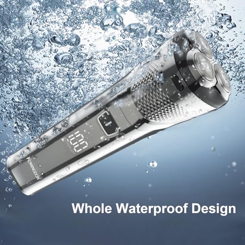 Electric-Shavers-Electric-Razor-for-Men-Face-Clean-Shave-Rechargeable-USB-C-Electric-Shaver-Cordless-Mens-Electric-Razors-for-Shaving-Face-Dry-Wet-Rotary-Shaver-LED-Display-with-A-Replacement-Blade