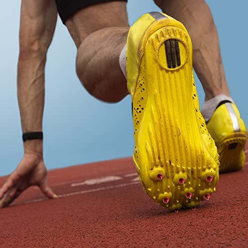 120 Pcs 1/4 Inch Field Track Spikes Replacement For Track Shoes Stainless Steel Pyramid Metal Track Spike For Running Hiking High Jumping Tool Cross Country With Wrench(Gold, Red, Black, Silver) #TOP6