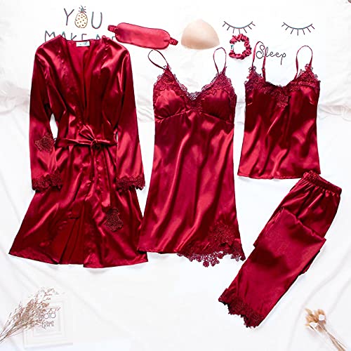 Pyjamas femme 7 pièces set bleu marine pour cocooning - 2
