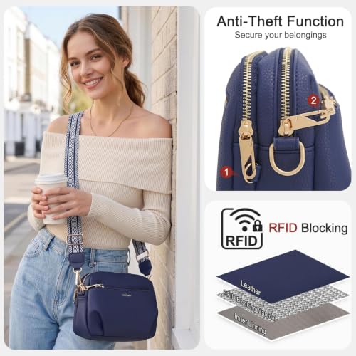 Image of Crossbody Bag for Women Vegan Leather Handbag Purse Anti Theft RFID