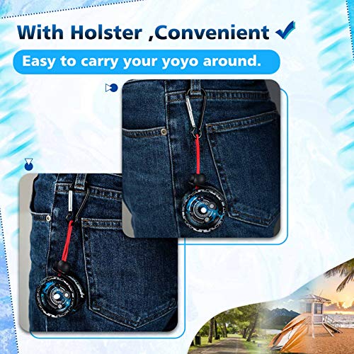 YOSTAR T7 Metal Responsive Yoyo for Kids Beginners with Narrow C Bearing, Easy to Return and Practise String Tricks, Bonus - 5 Replacement Yo-yo Strings, Yo-yo Bag, Yo Yo Glove