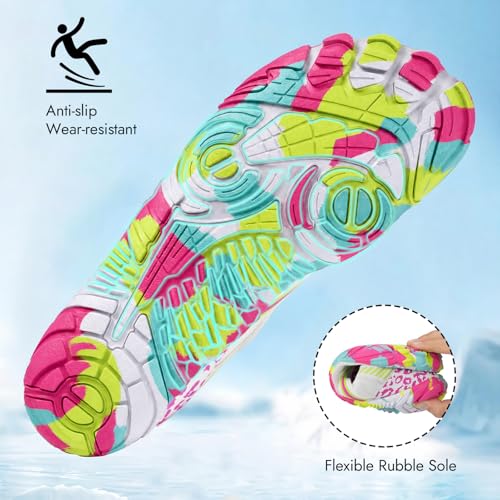 Image of ATHMILE Water Shoes for Women Men River Aqua Shoes Barefoot Sport Quick-Dry Adult Swim Shoes for Beach Lake Pool Hiking Surfing Kayaking Camping Size | Quick Dry Non-Slip Wide Toe Box Shoes for River Kayak Fishing Lake Cruise Vacation Outdoor Water Activities