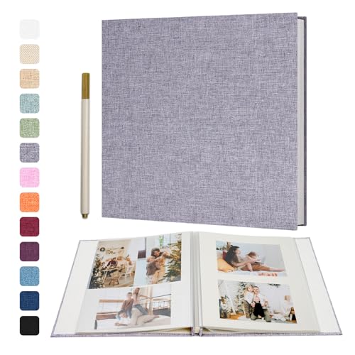 Vienrose Large Photo Album Self Adhesive for 4x6 8x10 10x12 Pictures Scrapbook Album DIY Scrap Book 40 Sticky Pages with A Metallic Pen 13