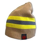 Roter Hahn 112 Feuerwehr (Winter) Mütze I PBI Gold I Reflexstyle Gelb-Silber I Strickmütze I Beanie I Rettungsdienst THW Mütze I exklusiv
