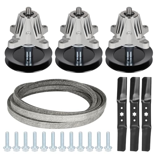 Youxmoto 618-06978 Spindle Rebuild Kit for 54 Deck MTD Cub Cadet RZT L54 RZT-S54 ZT1-54 ZT2-54 XT2-54 Z6600 3 Spindles 918-06978 3 Blade 942-05056 148 Belt 954-04329