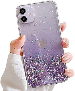 ZTOFERA Compatible with iPhone 11 Case, 6.1-Inch, Sparkly Glitter Clear Silicone Phone Case Ultra Thin Slim Shockproof Protective Bumper Soft TPU Back Cover for iPhone 11, Gradient Purple