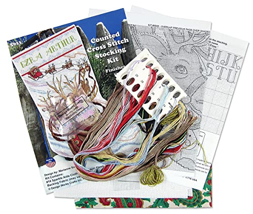 Reindeer Ride Counted Cross Stitch Stocking Kit by Design Works Crafts - Used condition - US$17.35