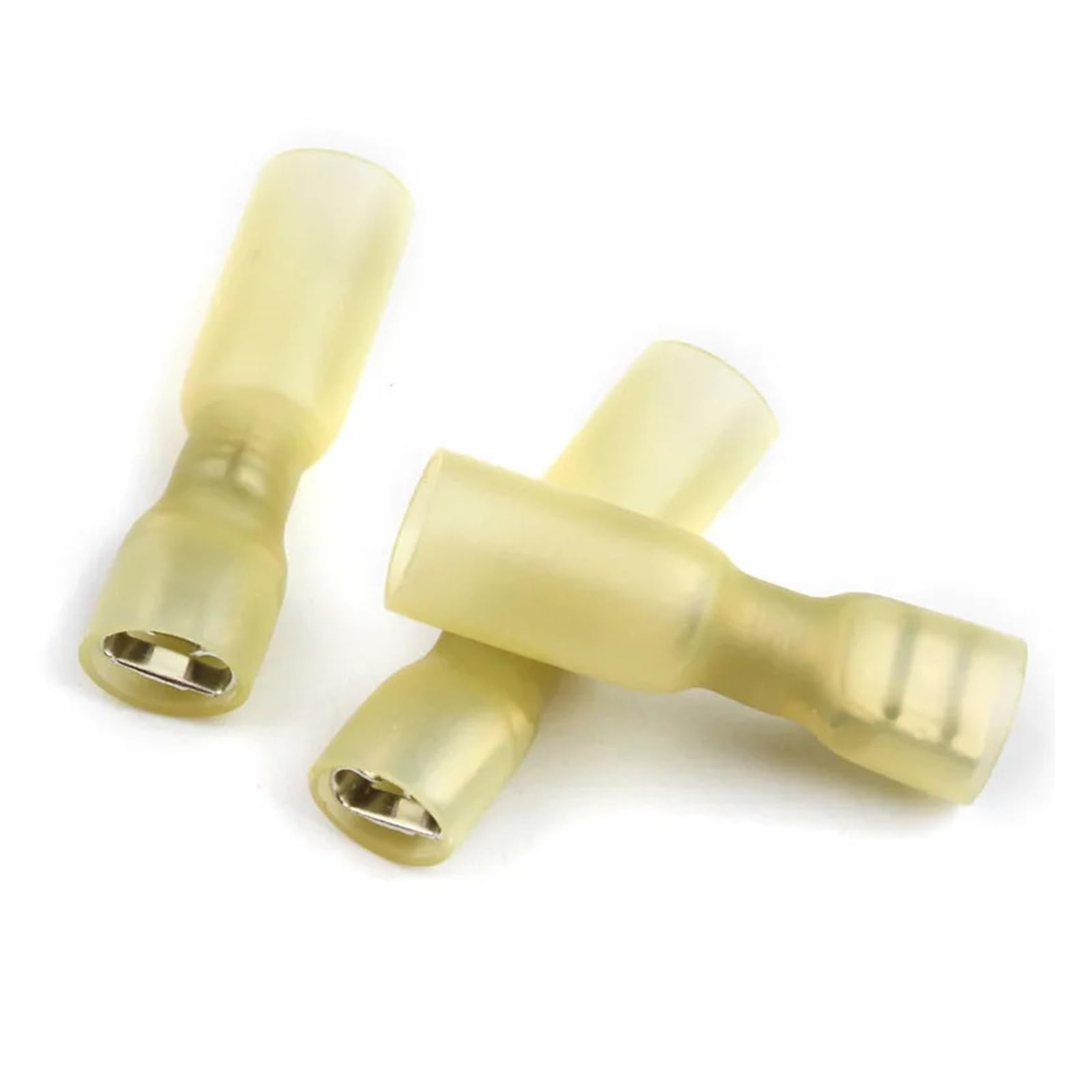 UYCUODLUY 10Pcs Heat Shrink Crimp Terminals Kit Insulated Butt Wire Connector Electrical Cable Male Female Docking Spade Terminal