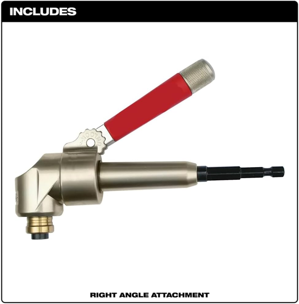 49-22-8510 1/4-Inch 90-Degree Angle Offset Power Groove Drive Adapter, Right Angle Drill Attachment