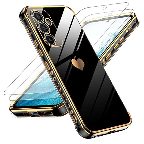 Coque Samsung Galaxy A54 5G noire LeYi avec 2 verres trempés et protection caméra
