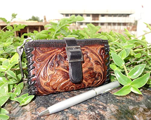 Handmade Leather Coin Purse Pouch For Women, Leather Purse For Change, Leather Change Purse For Women, Mini Size, Gift For Her, Tan Color #TOP2