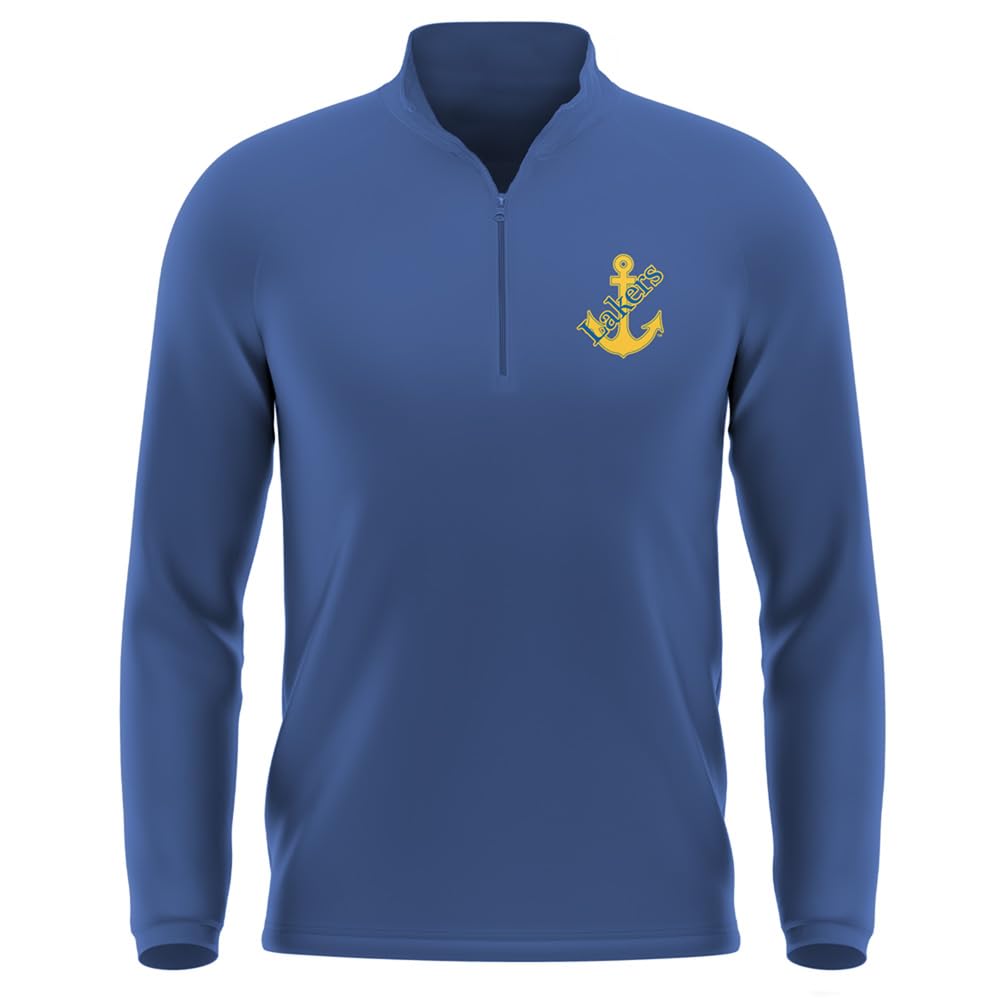 Campus LabOfficial NCAA Collegiate Men's Active Sport Quarter Zip Pullover, Left Chest Logo Charcoal Collection