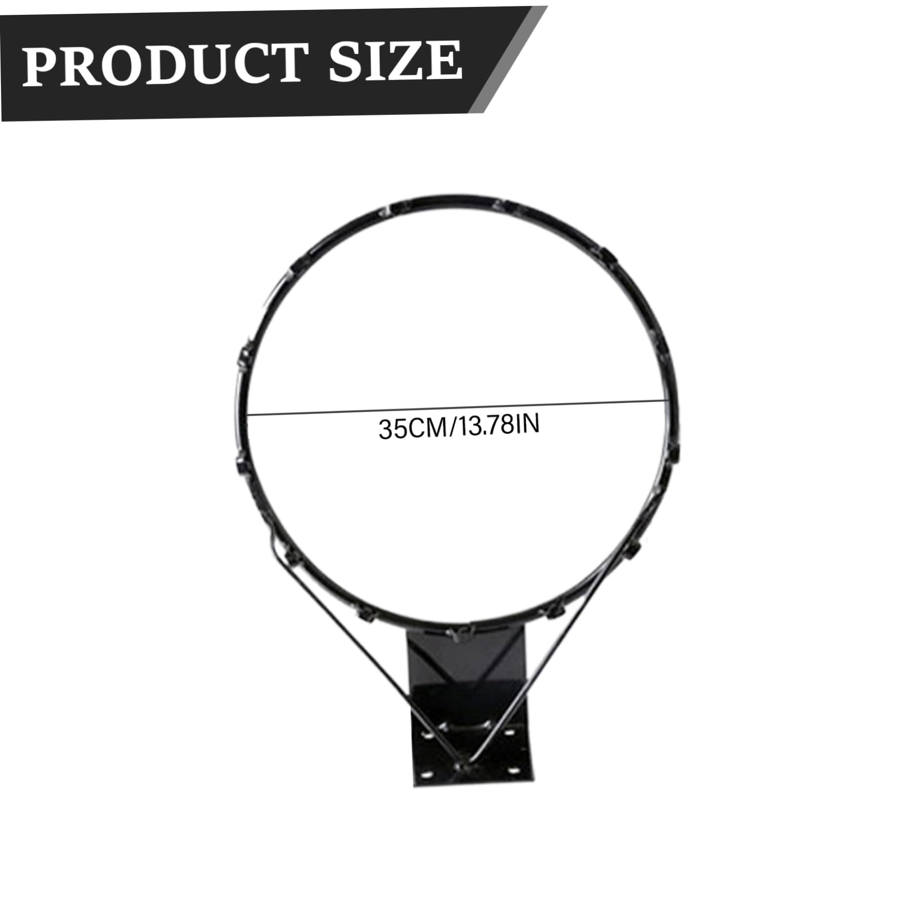 Jorzer Aros de Baloncesto, aro de Baloncesto de Montaje en Pared con Red y Tornillo de 14 Pulgadas de Altura Ajustable para Entrada, Patio Trasero, Interior y Exterior.-