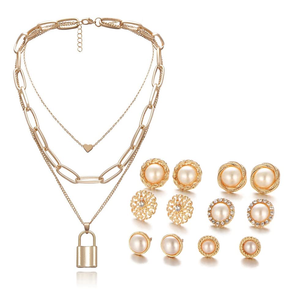 YouBella Fashion Jewellery Gold Plated Necklace and Earrings Combo Jewellery Set for Girls and Women (Gold) (Style 2) (B0B552N28L) Amazon Price History, Amazon Price Tracker
