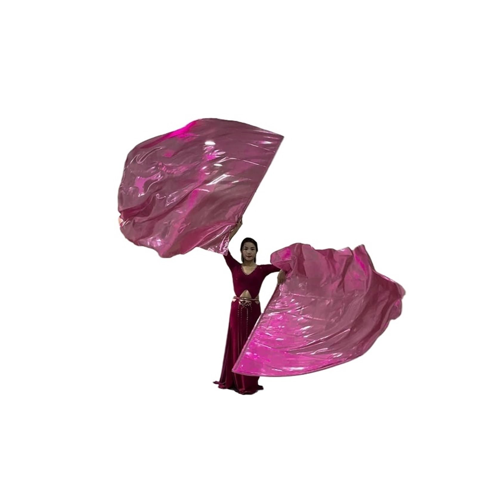 Banderas de adoración de danza de poliéster | Banderas de adoración de danza multicolor(Rose Red)