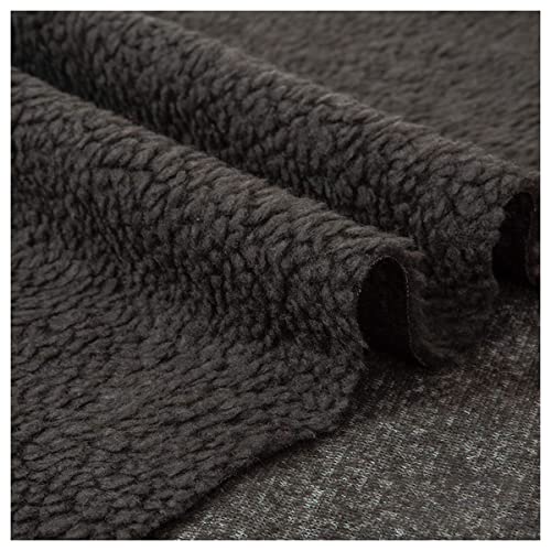 ZHANGZHIPENG Tela de Terciopelo Tejido de Tapicería de Poliéster 160cm de Ancho Tela de Terciopelo Suave Más Gruesa para Manualidades de Costura, Decoraciones, Vestuario, Mantel(Color:Gris Oscuro) Cover