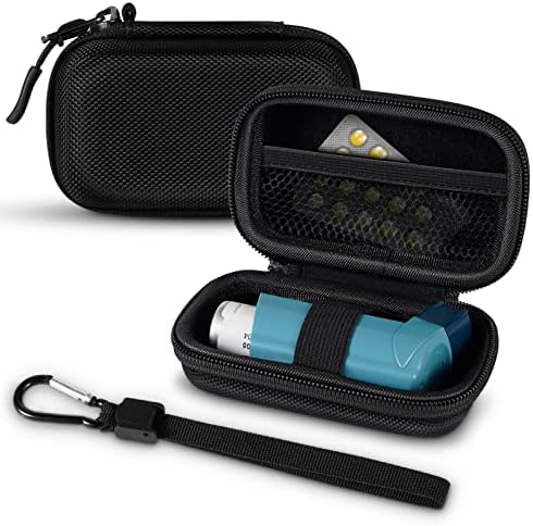 MEDMAX Asthma Inhaler Case, Hard Shell Protective Travel Carrying Case