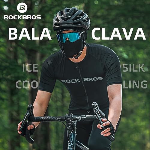 ROCKBROS Máscara facial balaclava, polaina de pescoço refrescante de verão, protetor UV cachecol de