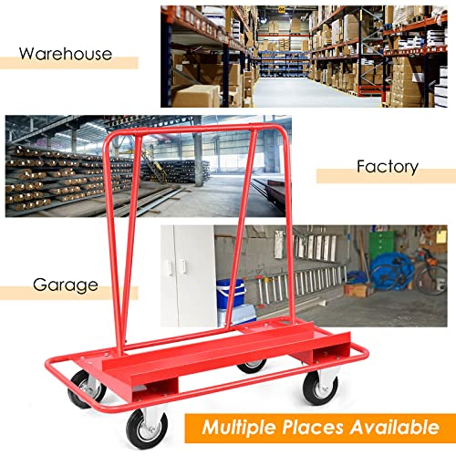 Goplus Drywall Sheet Cart, Heavy Duty Panel Dolly Cart With 4 Swivel Wheels, Handling Wall Panel, Sheetrock, Wood Panel, Rolling Dolly For Garage, Home, Warehouse #TOP7