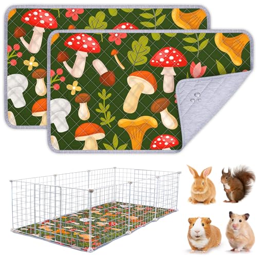 2 Pack Washable Guinea Pig Cage Liners and Pee Pads
