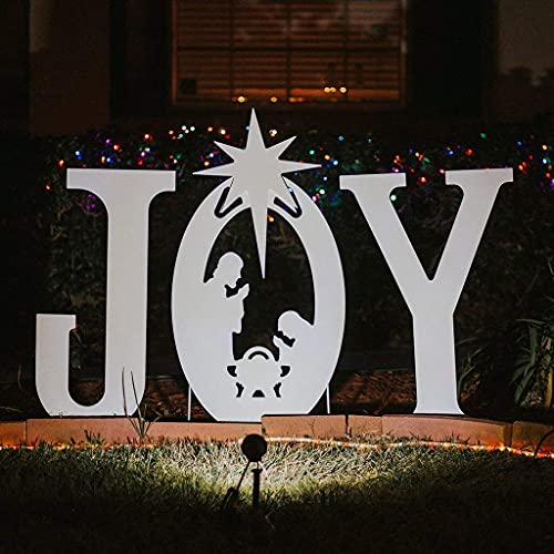 Teak Isle Christmas Joy Nativity Yard Sign #TOP4