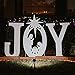 Teak Isle Christmas Joy Nativity Yard Sign. Weatherproof Outdoor Christmas Decor. Made in USA, Durable Materials, Simple Assembly, Compact Storage. White. Solid Plastic
