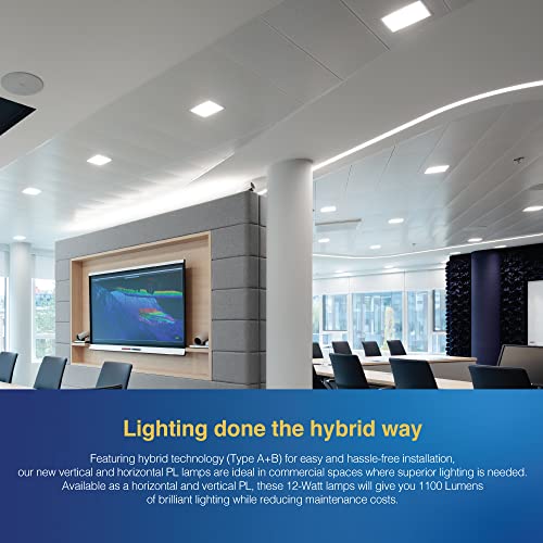 Euri Lighting EPL-2150H Non-Dim Hybrid (A+B) LED Horizontal PL, G24Q, 12W (26W Equal) 1100lm, Cool White (5000K), 80CRI, AC120-277V, 140° Angle,5YR 50K HR WTY, One Count by Euri Lighting - Image 4