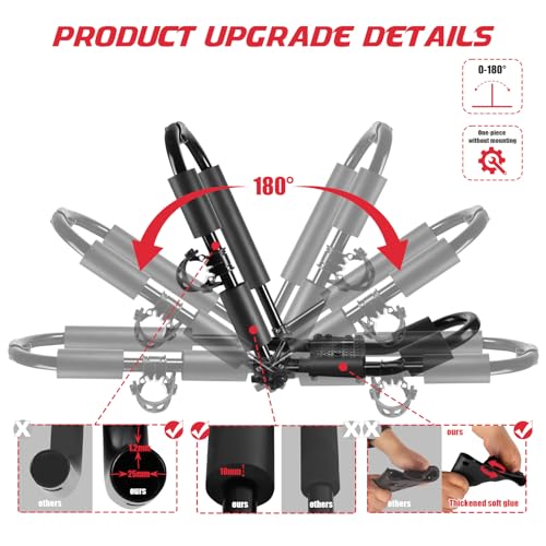 FORWODE Premium Kayak Roof Rack, 2 Pair J-Bar Roof Rack, Folding Adjustable Rack, Heavy Duty Kayak Roof Carrier 2 Kayak, Canoe, SUV, Surfboard on SUV, Car and Truck Crossbar - Thumbnail 2