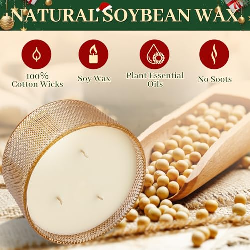 Scented Candles, Mother's Day Gifts for Women and Men 3 Wick Large Candle with Berry Smell, 50H Long Burning - Image 2
