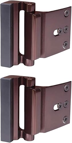 2 paquetes de cerraduras de refuerzo de puerta con 8 tornillos, cerradura de puerta de seguridad para el hogar para niños, cerradura de puerta a