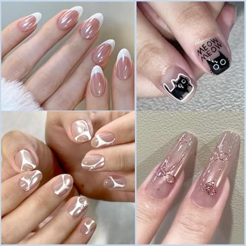 Gel Paint para Uñas, Pack 2 Gel Negro y Blanco miniatura 6