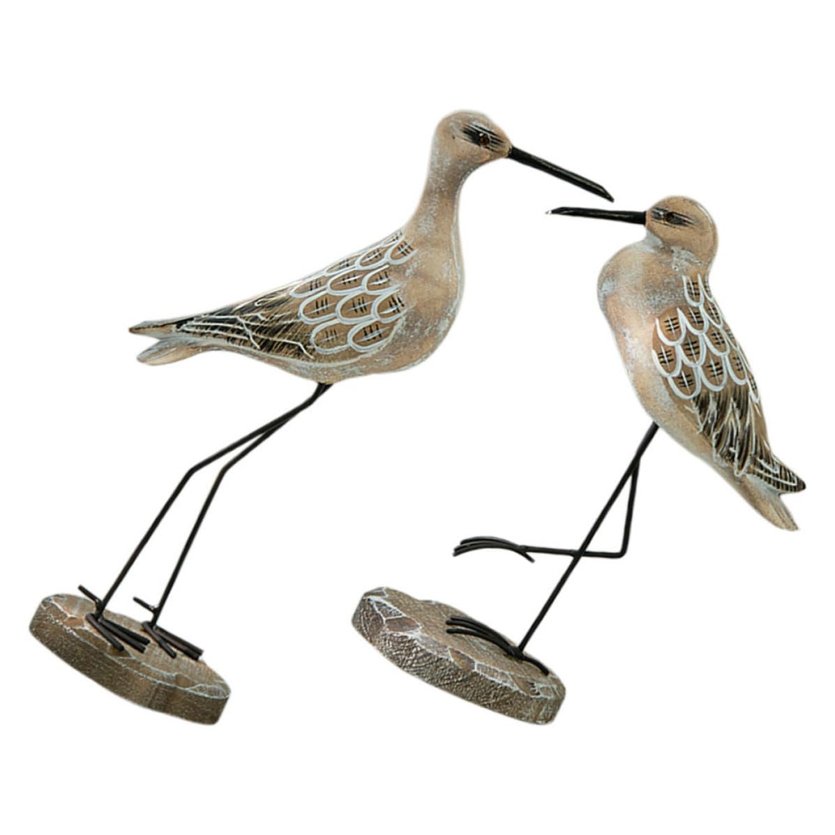 Figurines d'oiseaux côtiers stables pour éviter les chutes d'objets déco