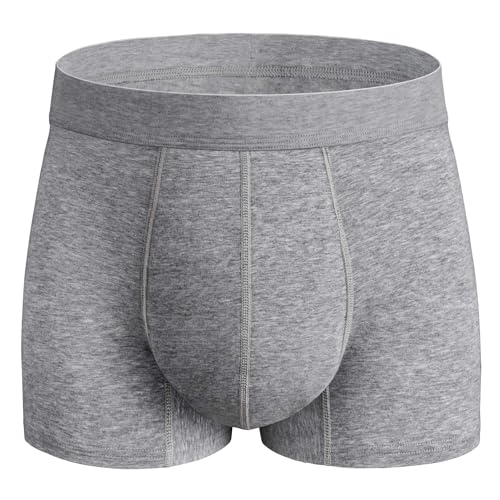 REELINDRY Washable Incontinence Underwear for Men, 2.3 oz Leak Proof Absorbent Protective Briefs for Bladder Control 1 Pack (Gray, 3X)