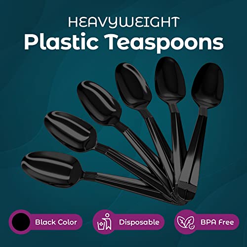 Plastic Spoons Heavy Duty - Disposable Spoons Plastic Utensils - Plastic Cutlery For Parties And Events Pack Of 500 (Tea Spoons) - Thumbnail 4