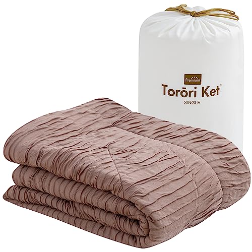 プレミアムとろ〜りケット 正規品 肌掛け布団 シングル140×190cm とろーりケットシリーズ Torori Ket バッグ入り (ココアブラウン)