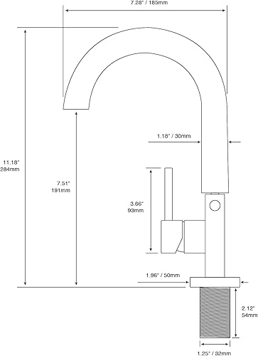Miniatura 7 de TRUSTMI Grifo de baño de una sola manija, grifo cuadrado de latón con boquilla giratoria, colador de drenaje desplegable de desbordamiento incluido,